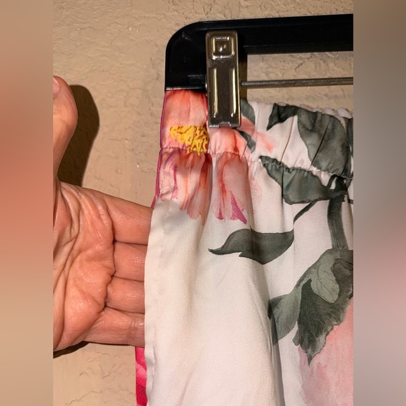 Victoria's Secret Floral Satin Pajama Pants - Pink and Green - Picture 5 of 8